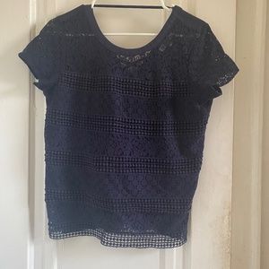 Navy Lacy Blouse